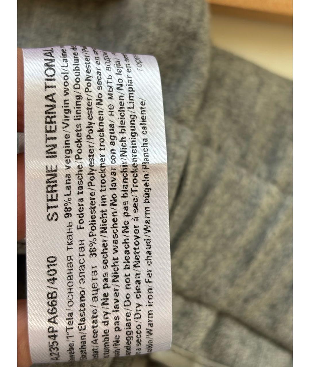 LORENA ANTONIAZZI Серые шерстяные брюки широкие, фото 6
