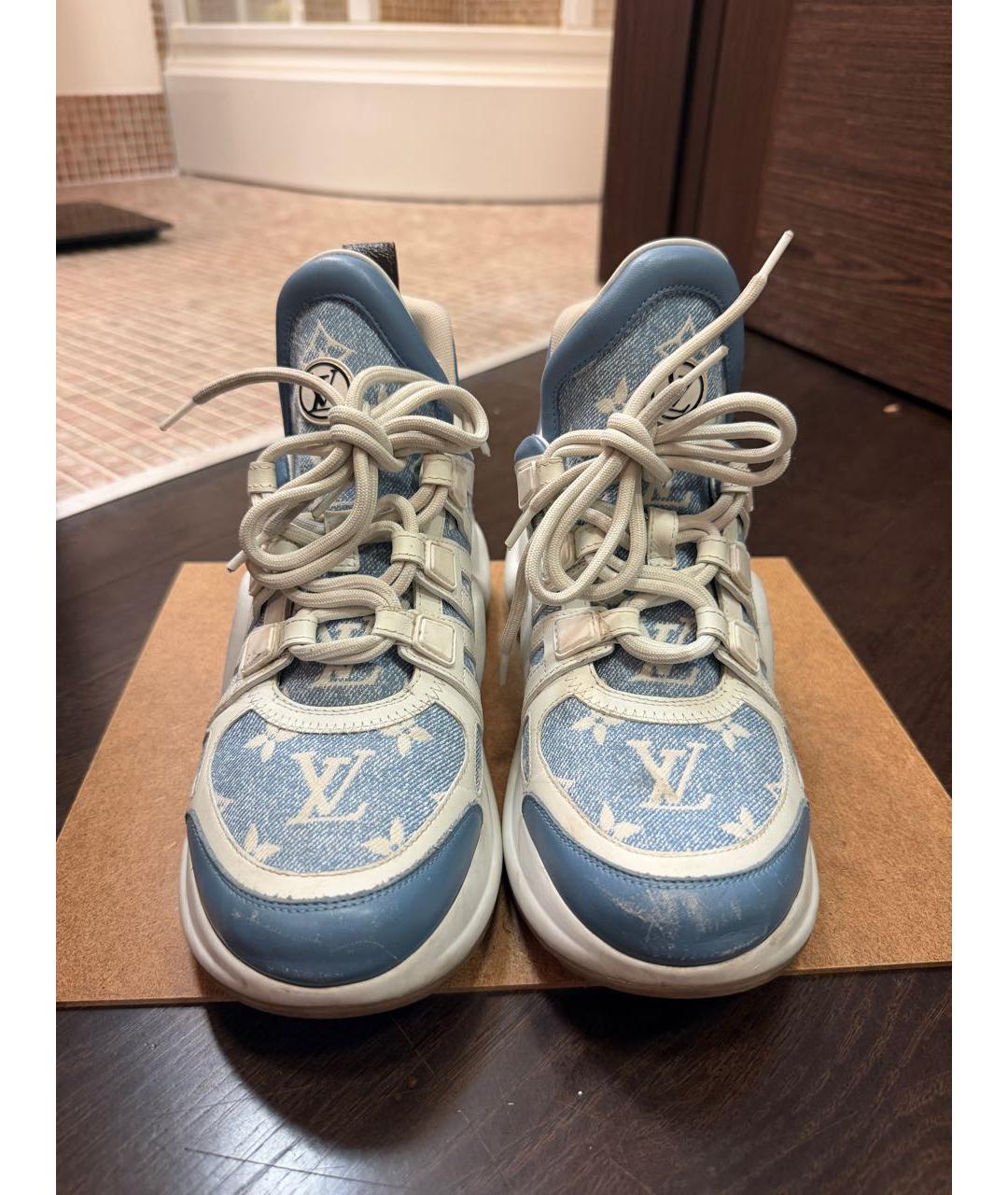 LOUIS VUITTON Голубые кроссовки, фото 3