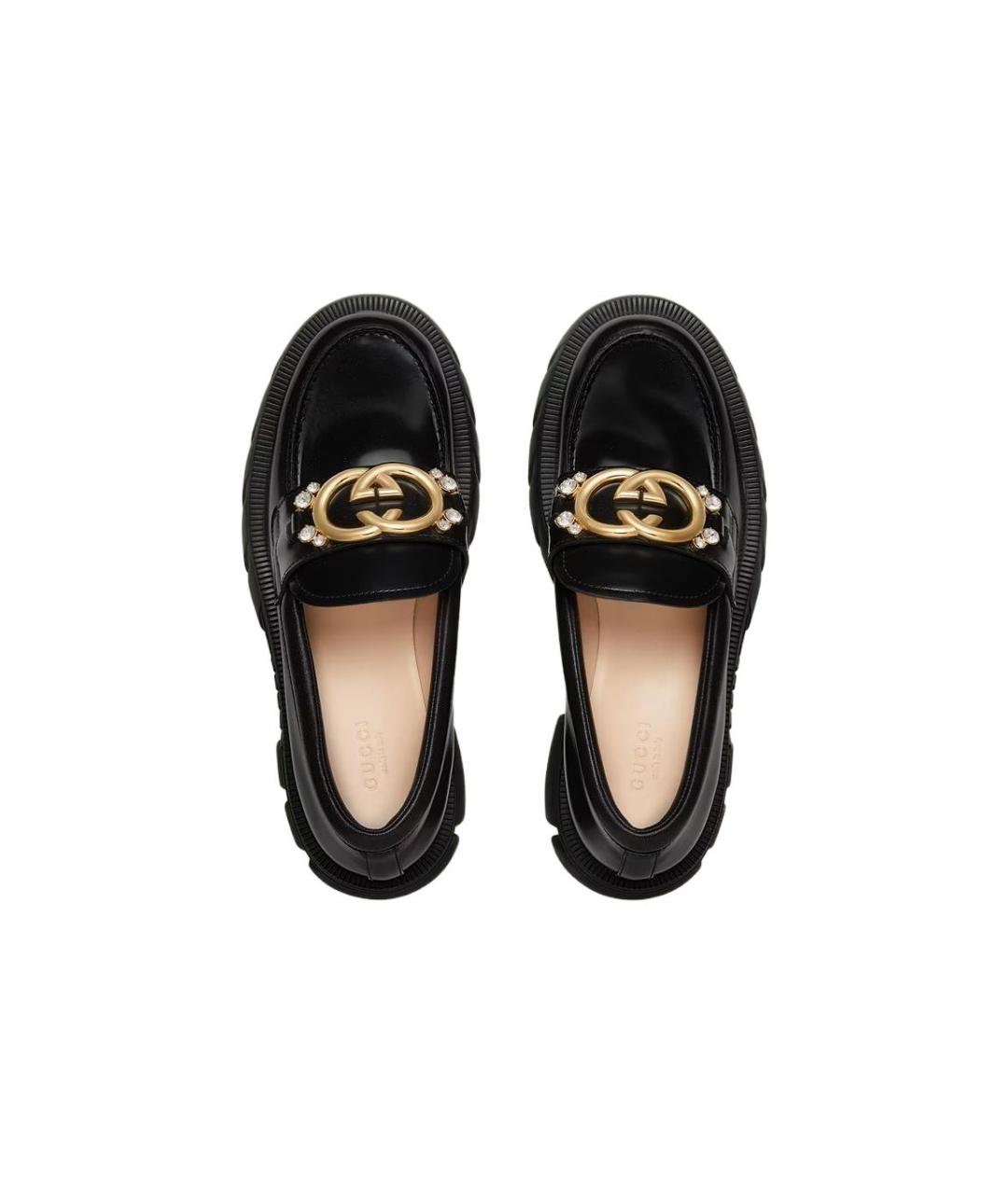 GUCCI Черные кожаные лоферы, фото 3