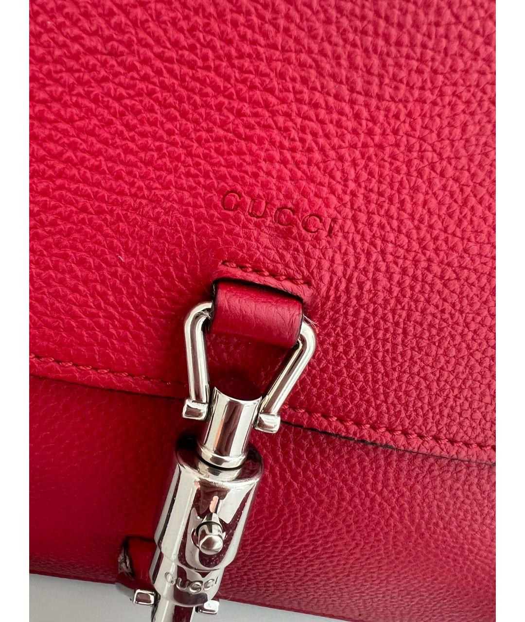 GUCCI Красная кожаная сумка через плечо, фото 3