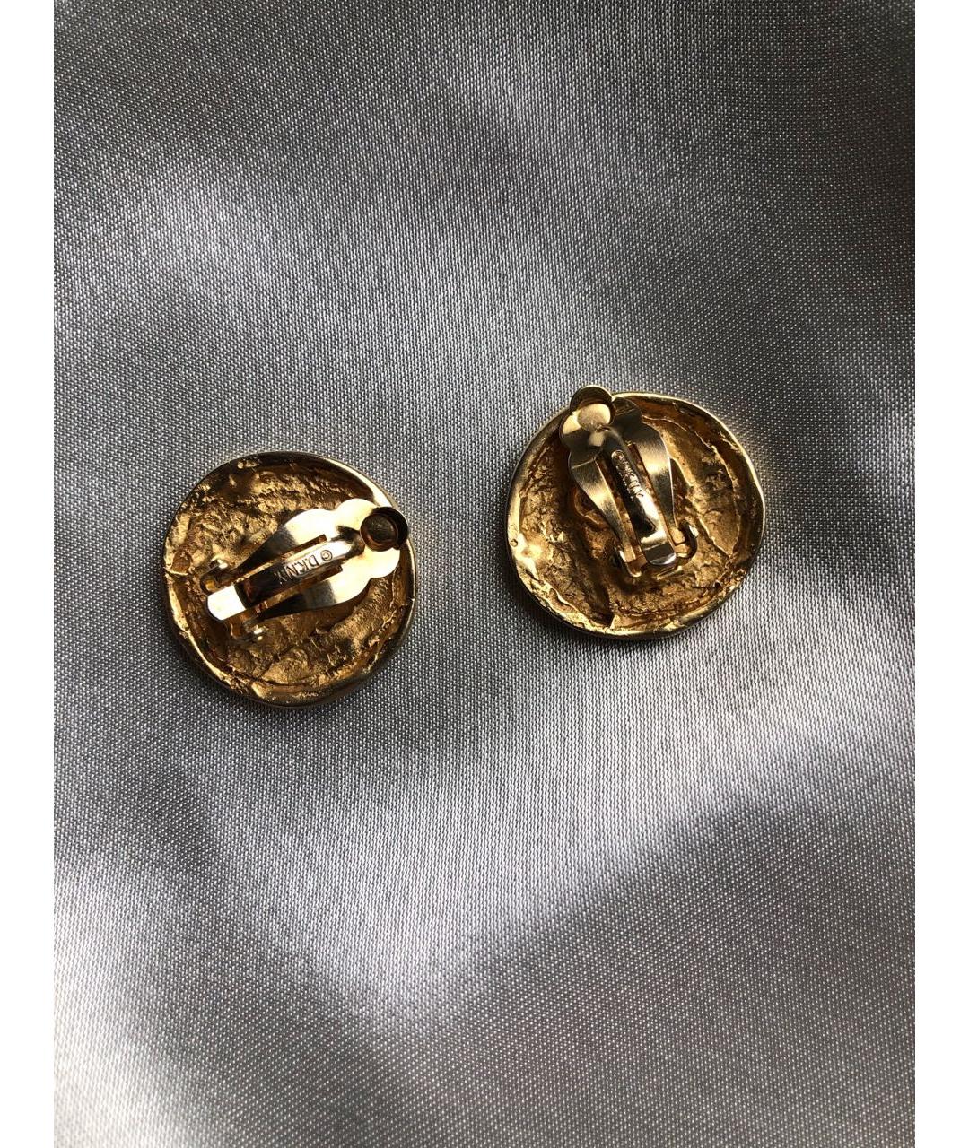 DKNY Золотые металлические серьги, фото 3