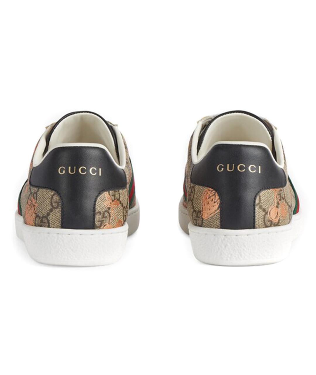 GUCCI Бежевые текстильные кроссовки, фото 4
