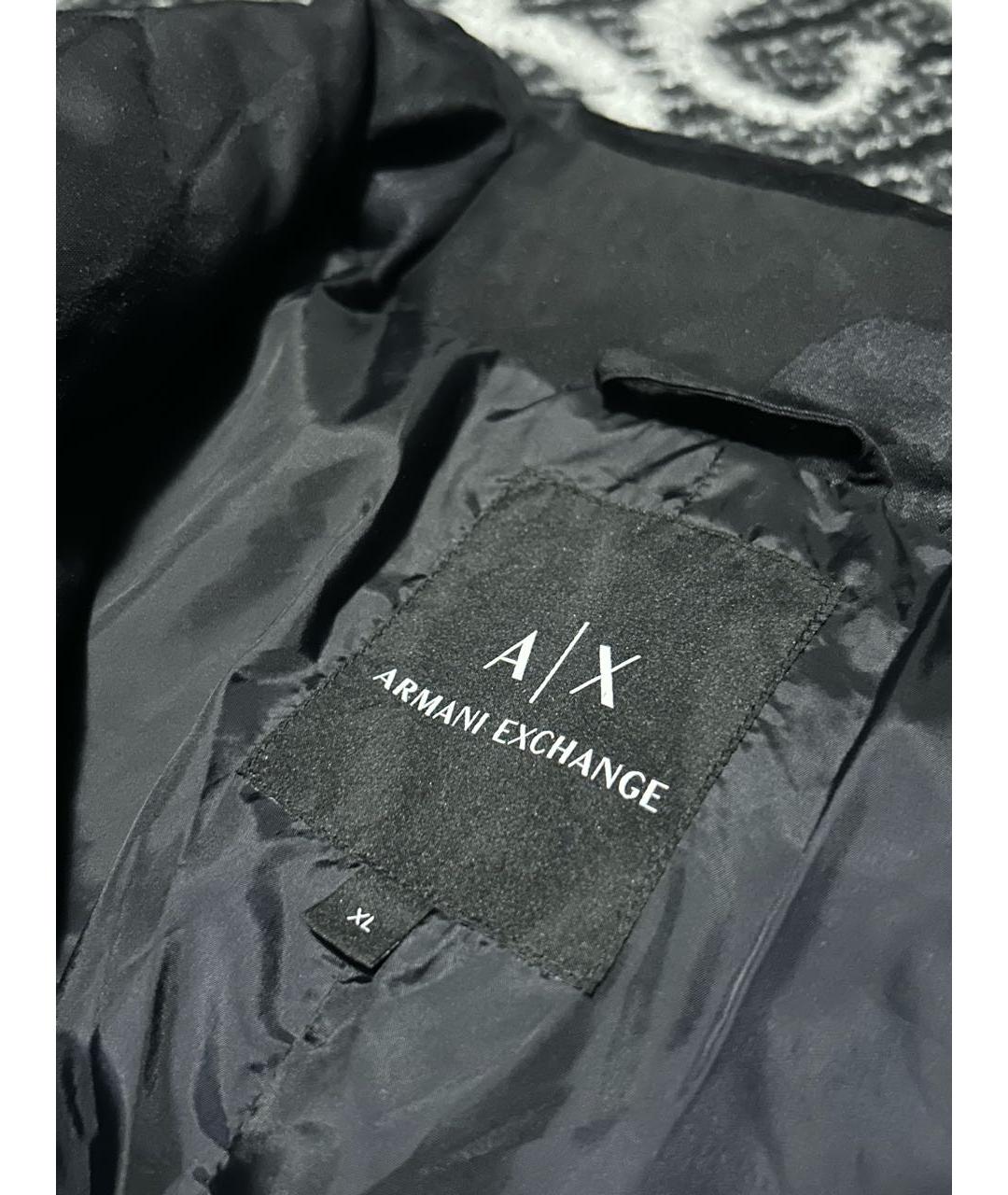 ARMANI EXCHANGE Черный пуховик, фото 3