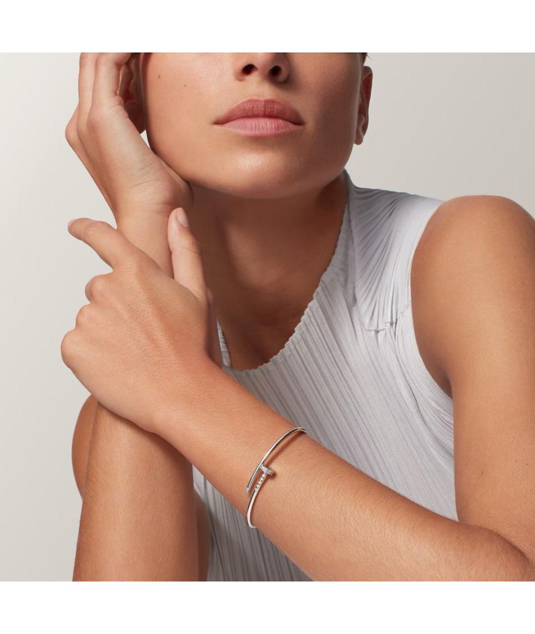 CARTIER Серебряный браслет из белого золота, фото 4