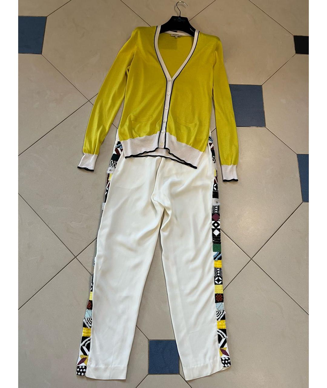 MSGM Белые вискозные прямые брюки, фото 5