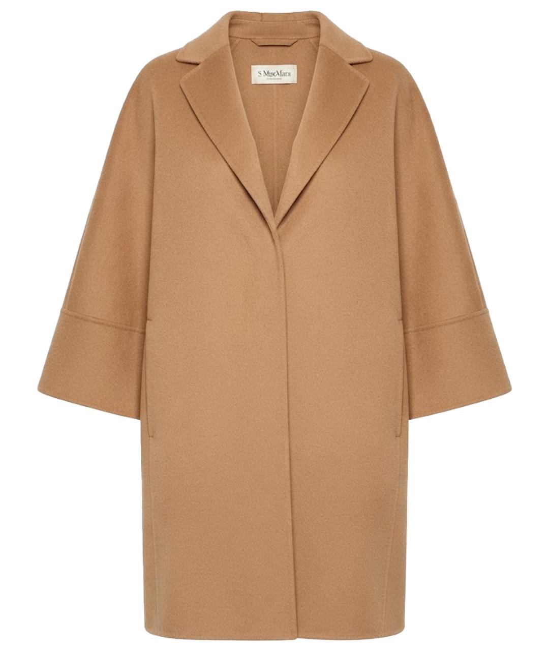 'S MAX MARA Бежевое шерстяное пальто, фото 1