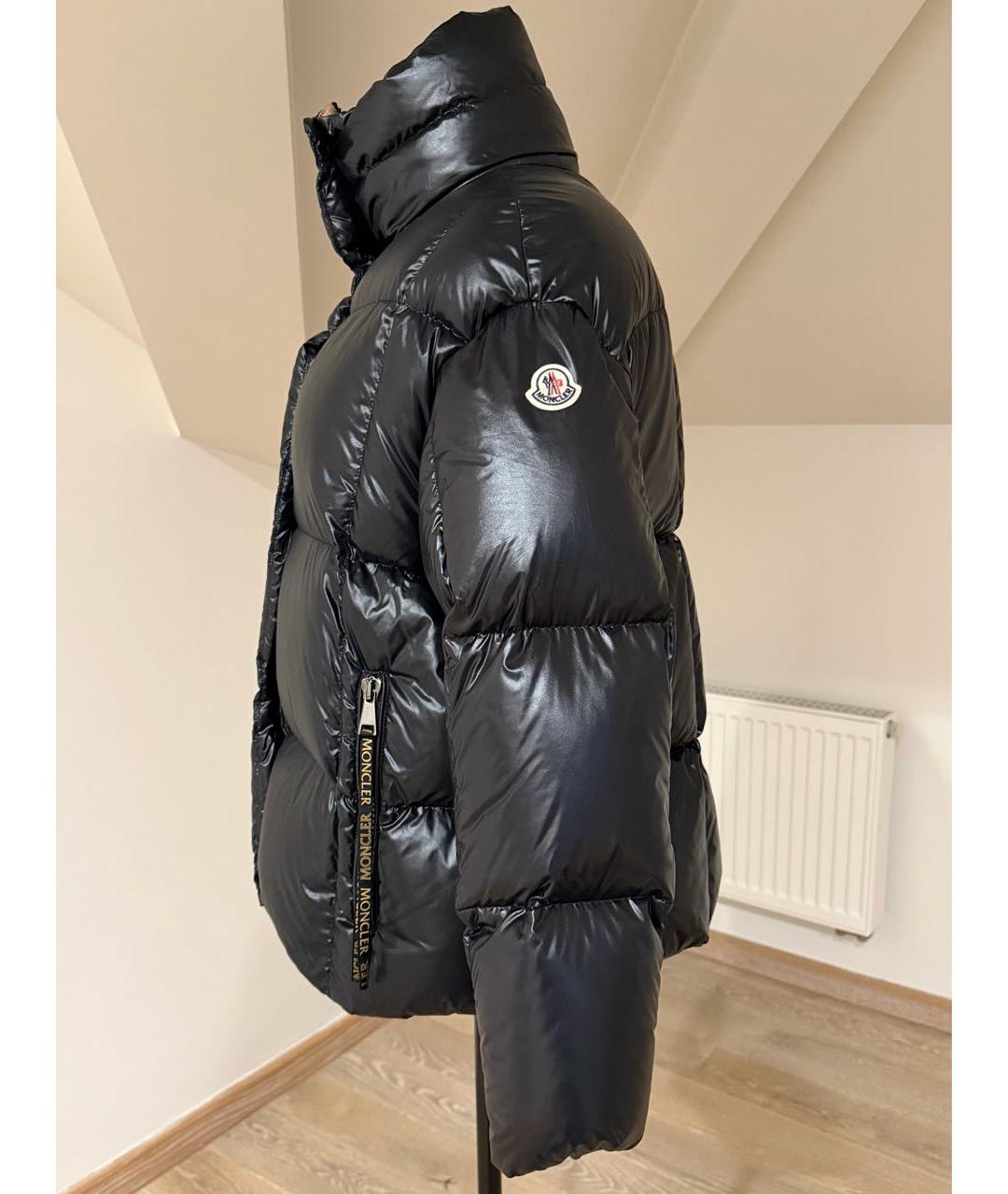 MONCLER Черный пуховик, фото 3
