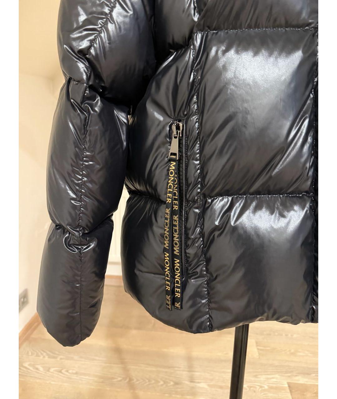 MONCLER Черный пуховик, фото 5