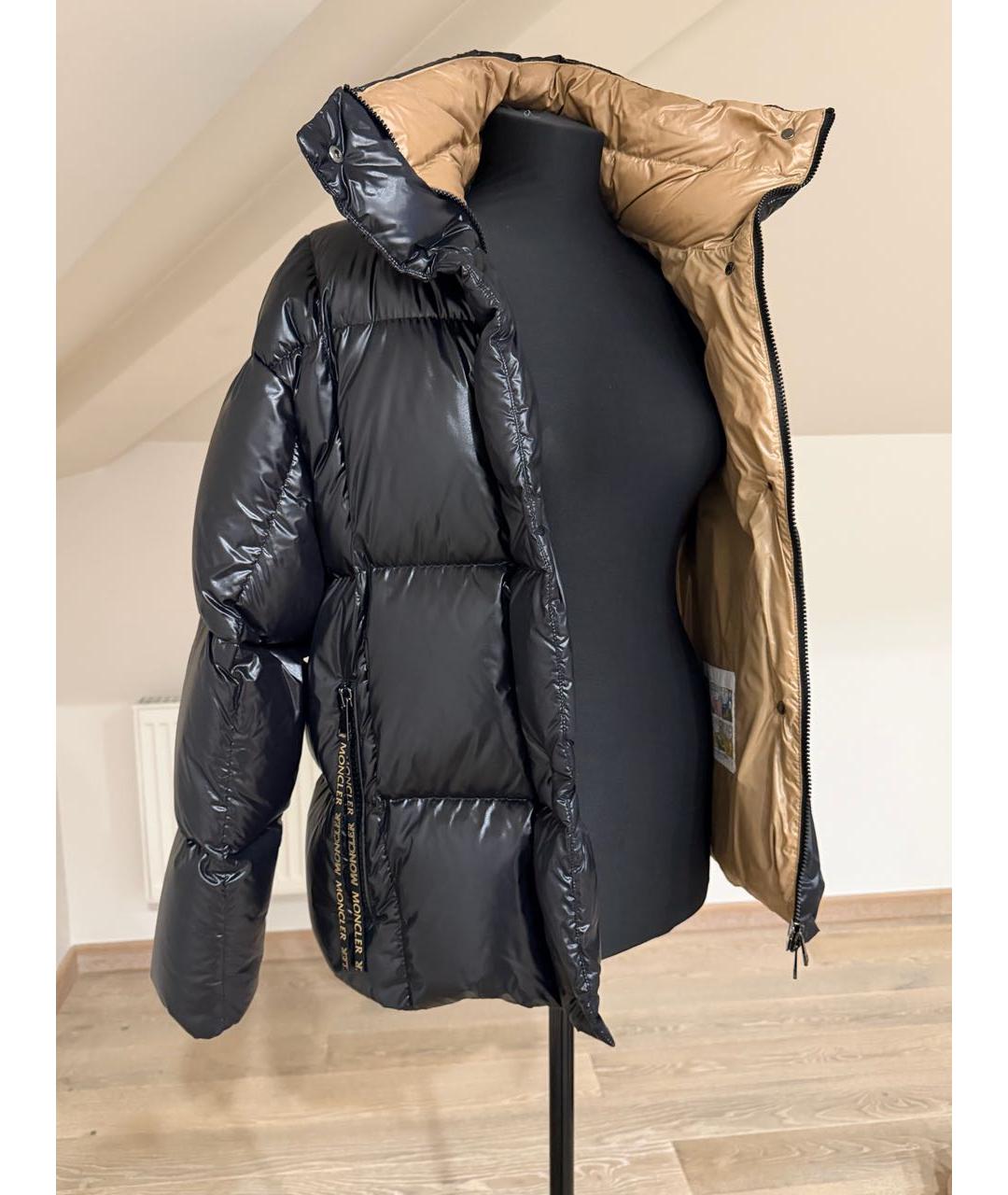 MONCLER Черный пуховик, фото 4