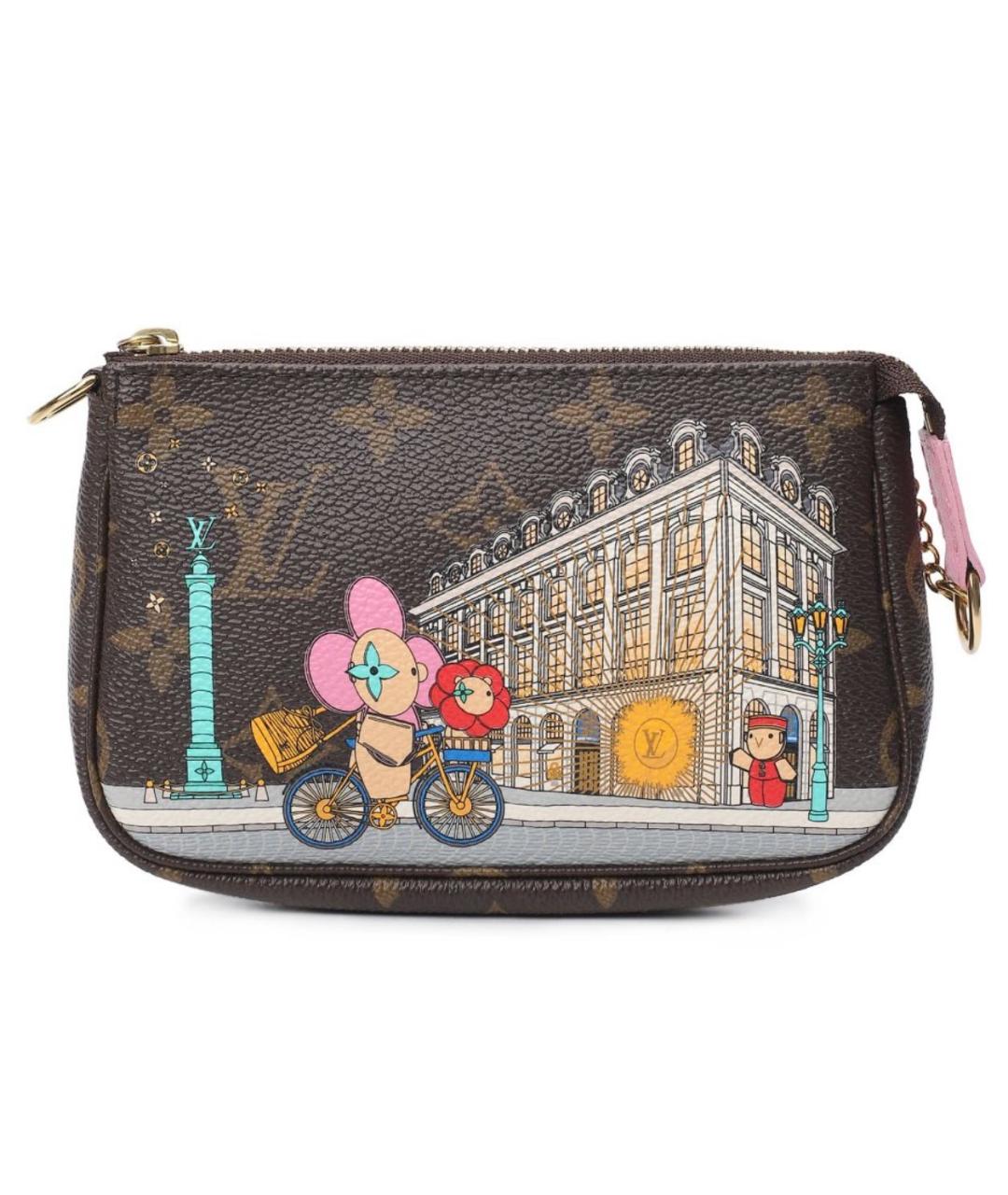 LOUIS VUITTON Коричневая кожаная сумка через плечо, фото 2