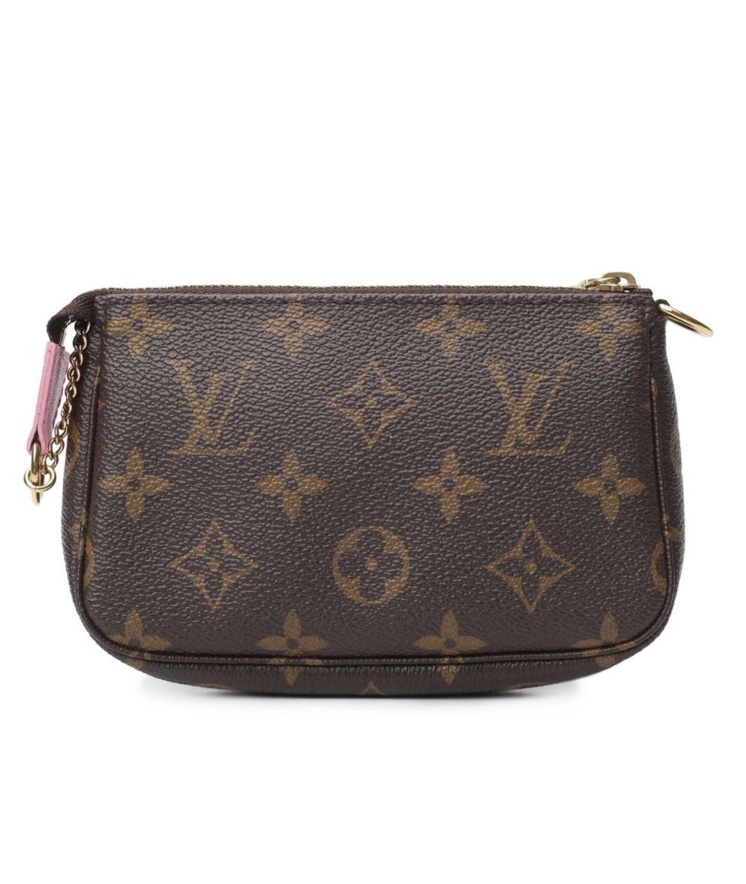 LOUIS VUITTON Коричневая кожаная сумка через плечо, фото 3