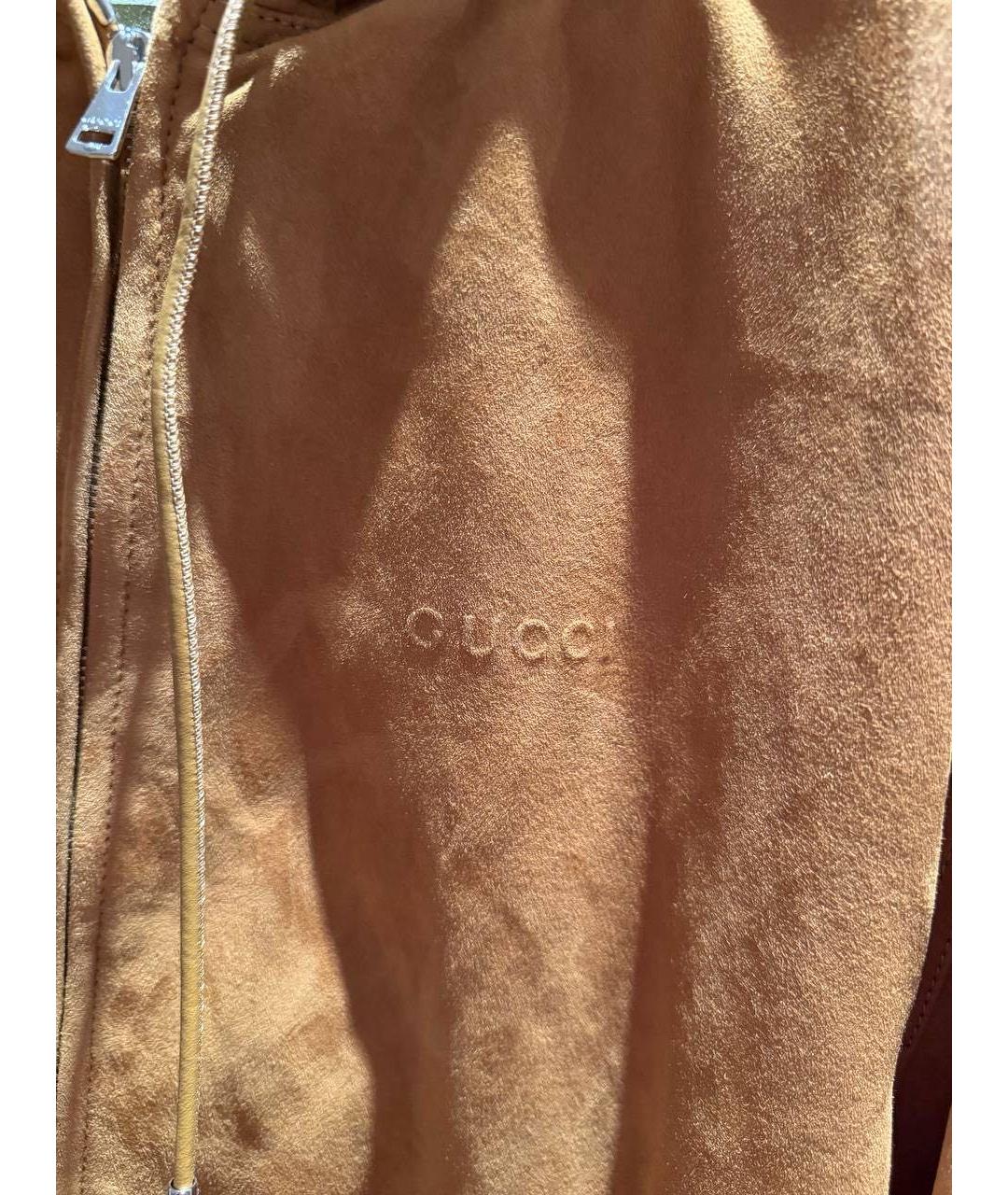 GUCCI Коричневая замшевая куртка, фото 4