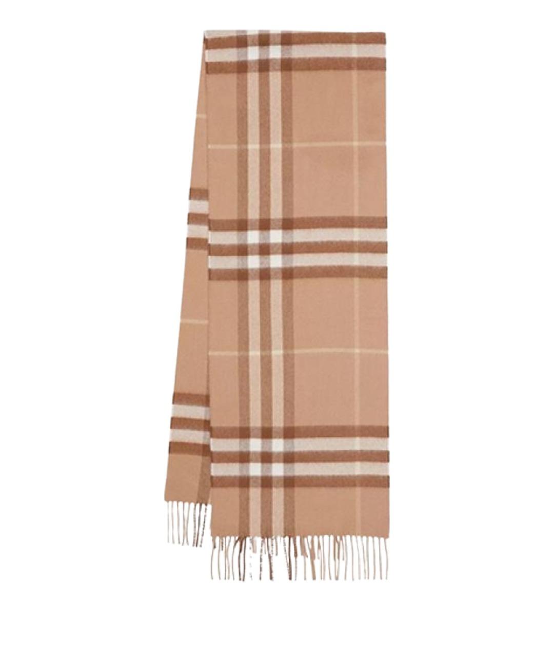 BURBERRY Бежевый кашемировый шарф, фото 1