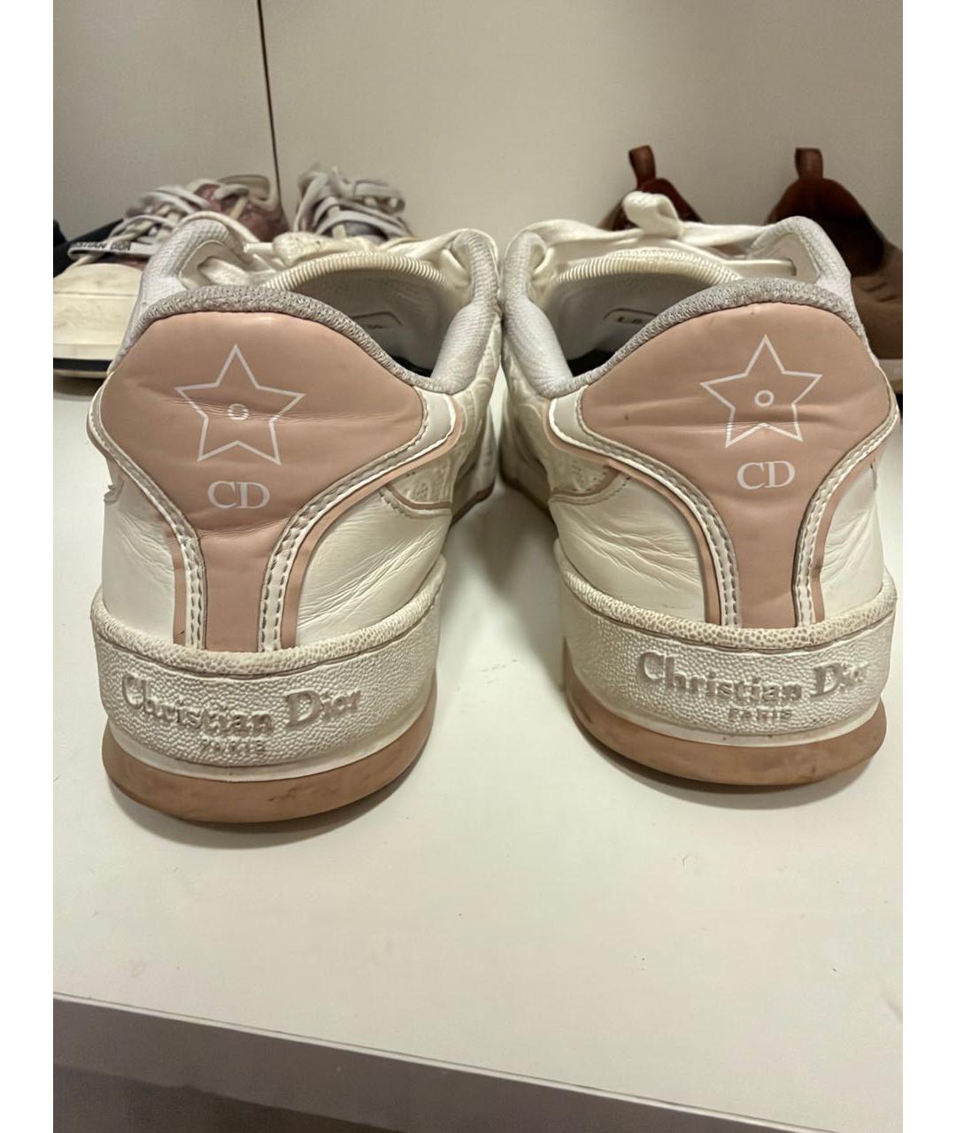 CHRISTIAN DIOR Белые кожаные кроссовки, фото 3