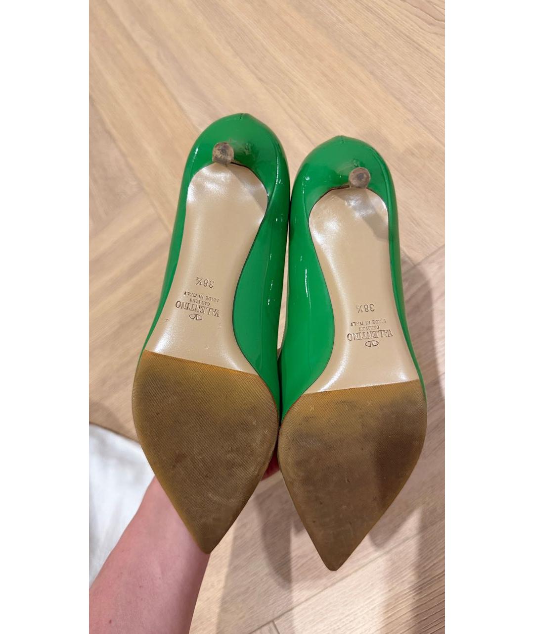 VALENTINO Зеленые туфли из лакированной кожи, фото 6