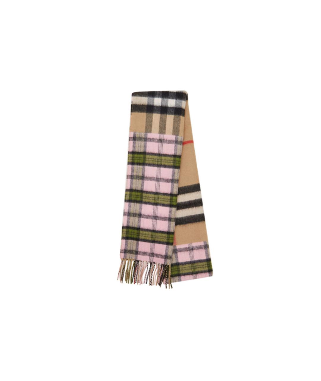 BURBERRY Бежевый кашемировый шарф, фото 3