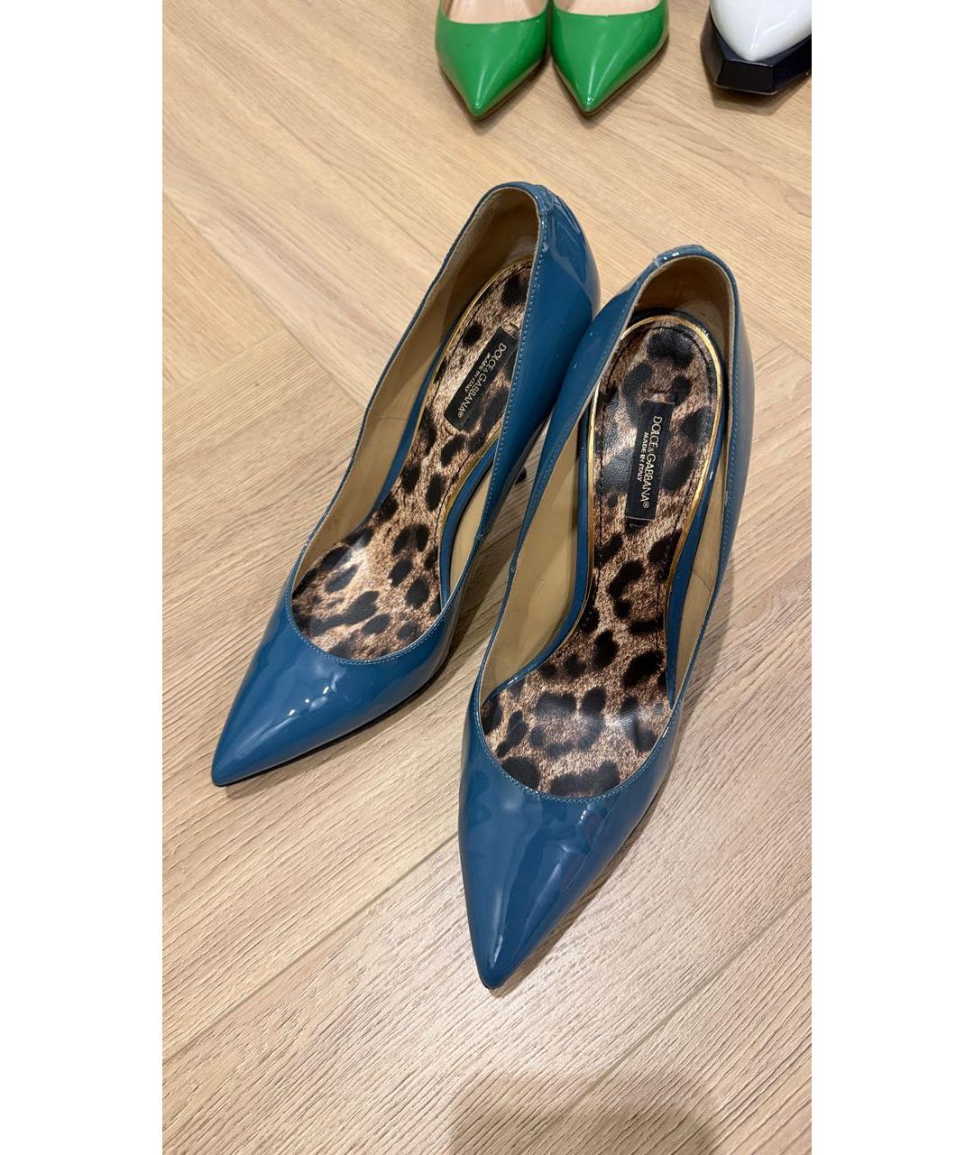 DOLCE&GABBANA Синие туфли из лакированной кожи, фото 3
