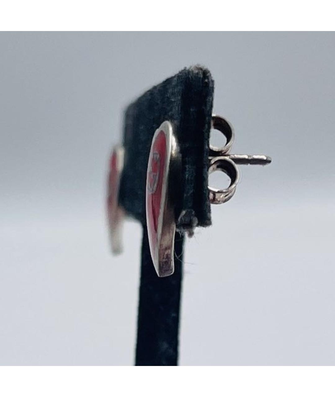 GUCCI Красные серебряные серьги, фото 4