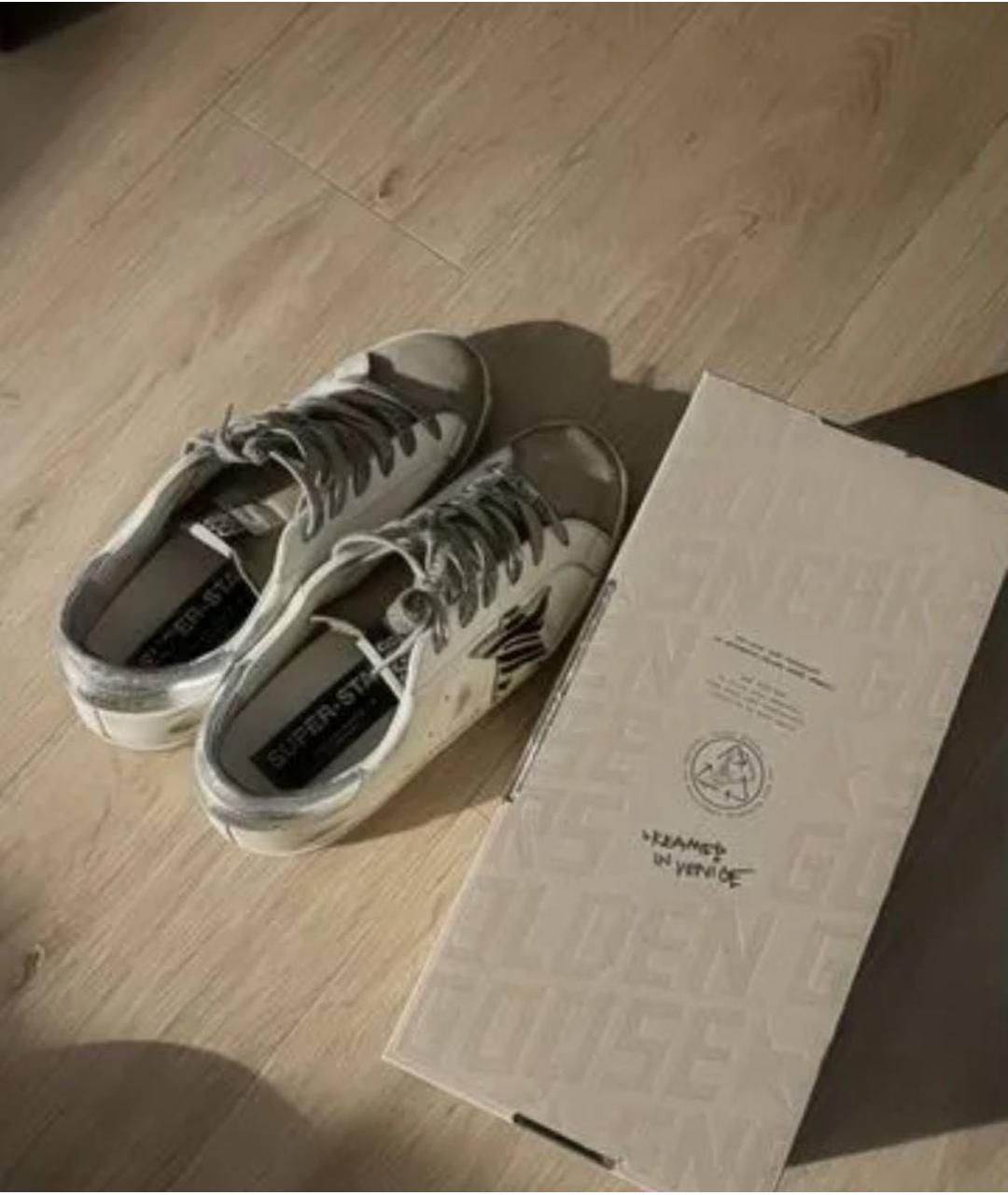 GOLDEN GOOSE Серые кожаные кеды, фото 3