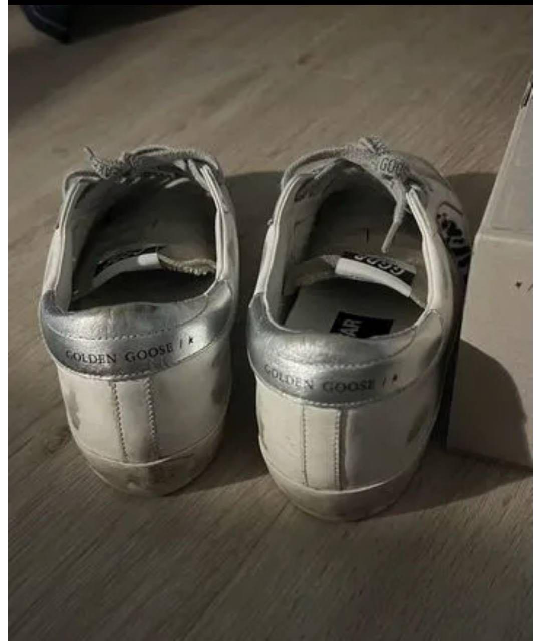 GOLDEN GOOSE Серые кожаные кеды, фото 2