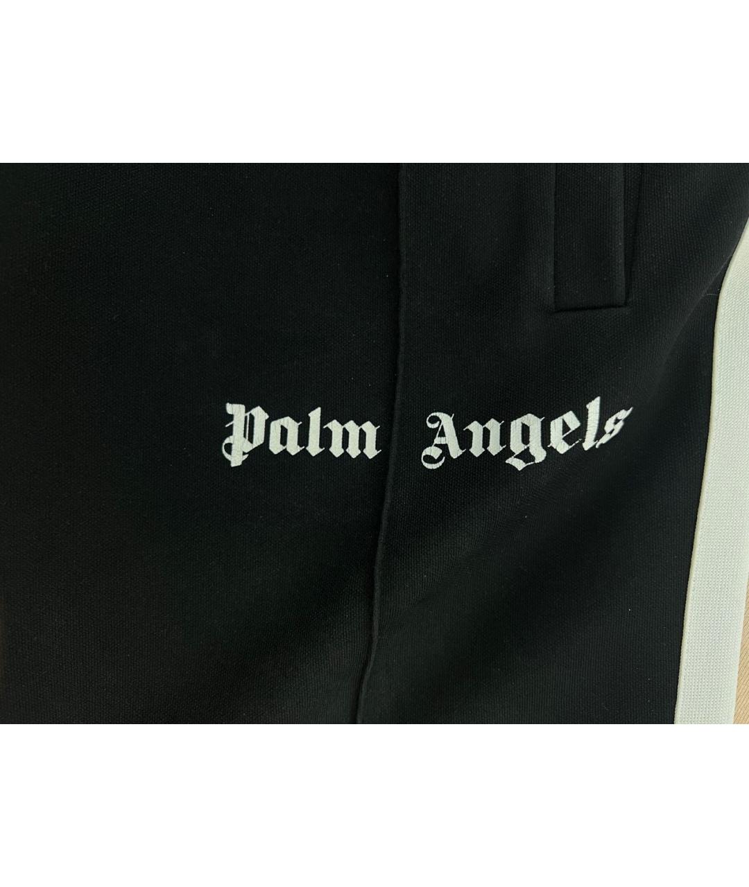 PALM ANGELS Черные шелковые повседневные брюки, фото 3