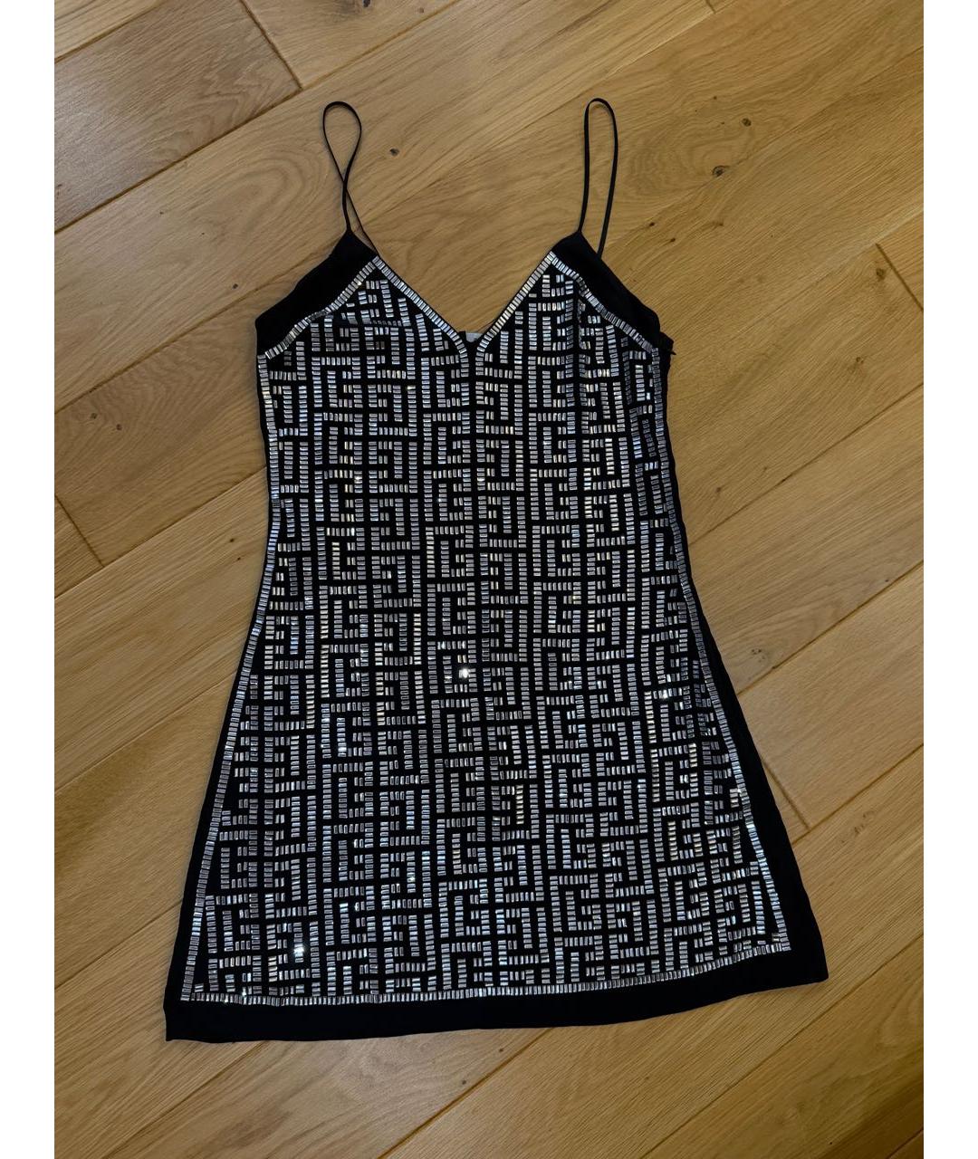 BALMAIN Черное ацетатное коктейльное платье, фото 7