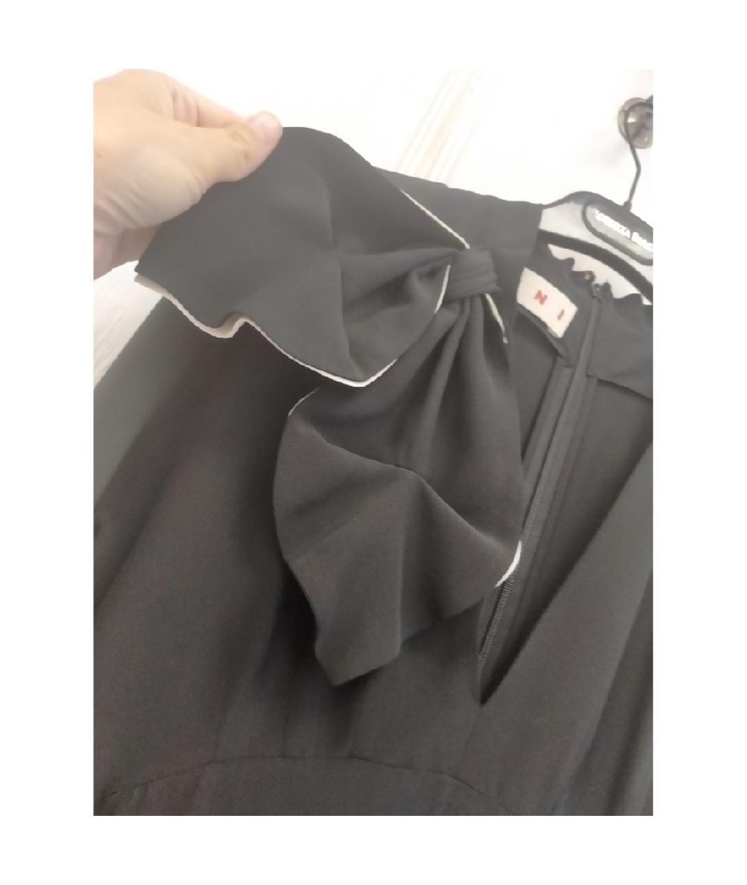 MARNI Черное шелковое платье, фото 5
