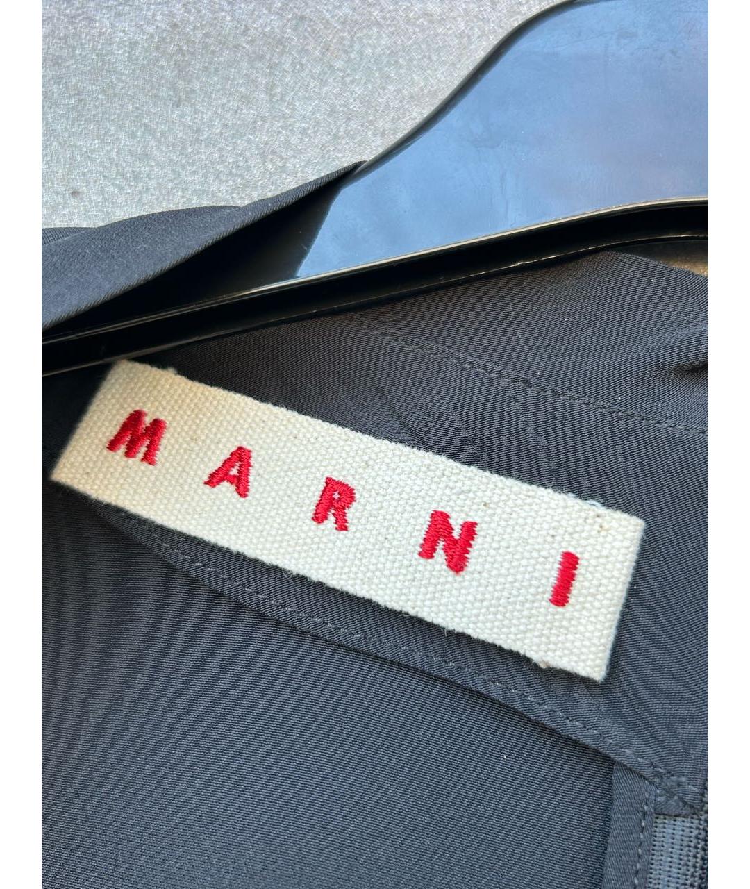 MARNI Черное шелковое платье, фото 4