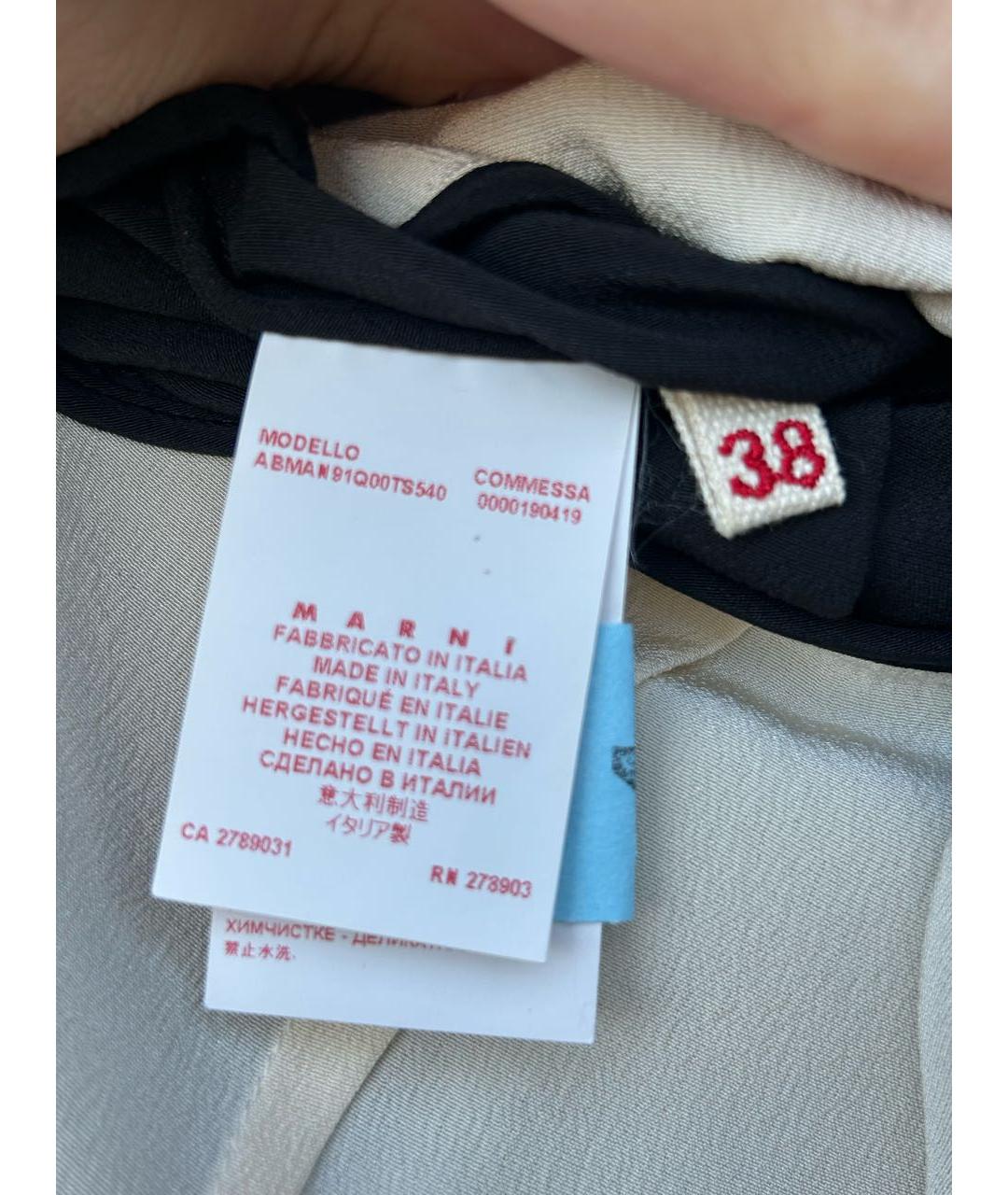 MARNI Черное шелковое платье, фото 5