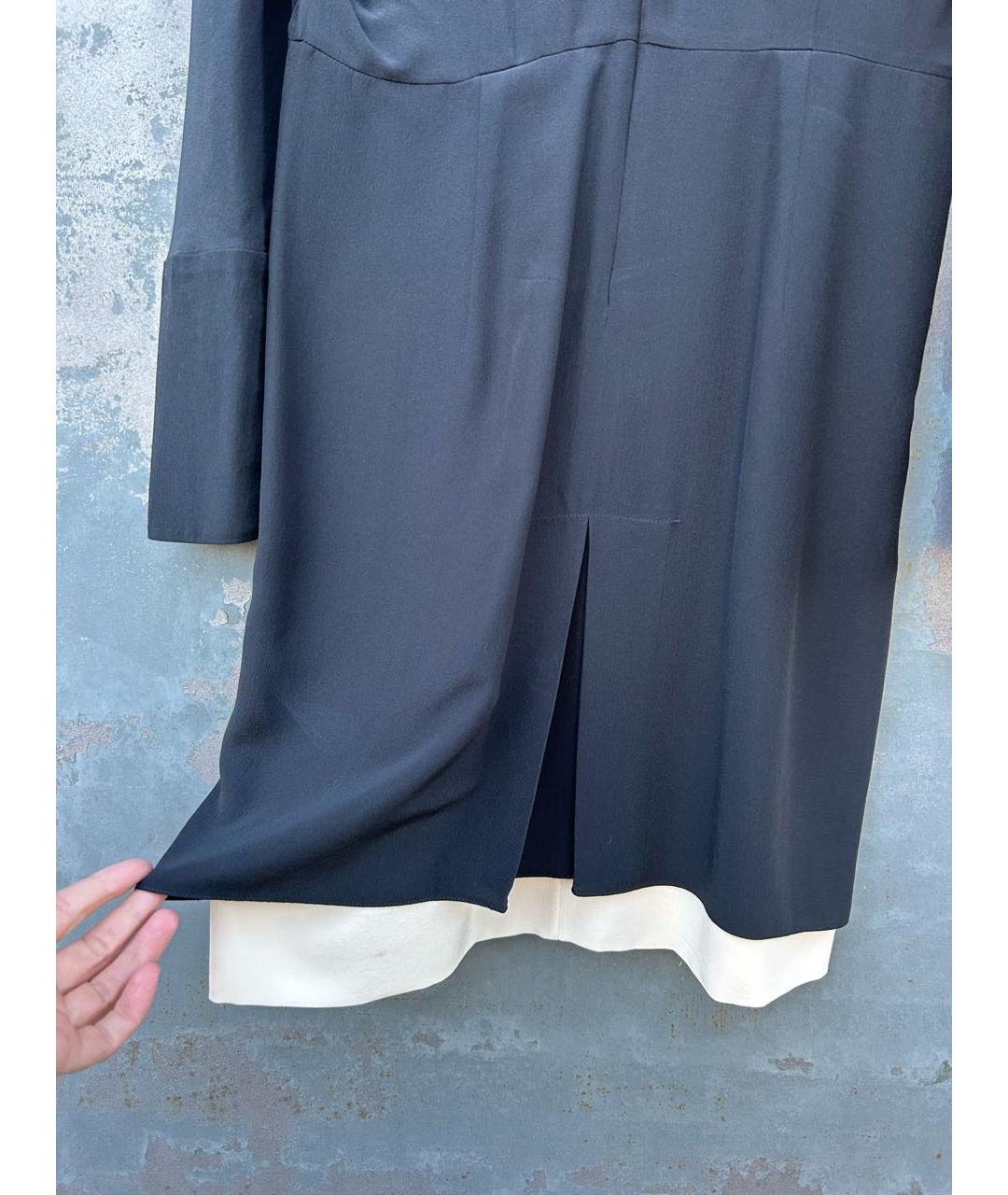 MARNI Черное шелковое платье, фото 8