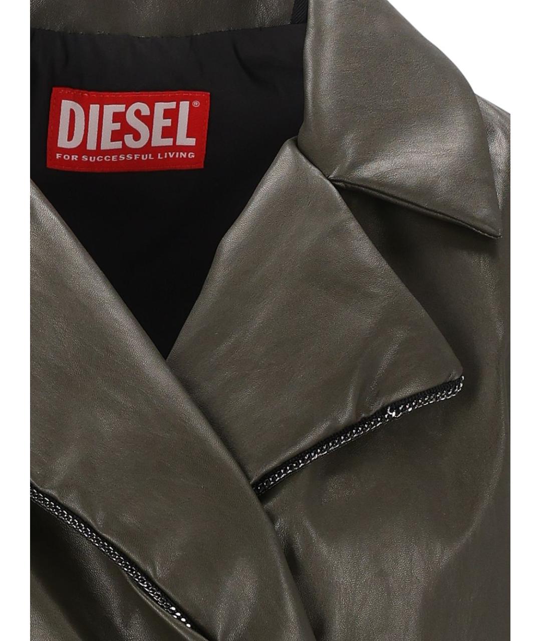 DIESEL Зеленая полиэстеровая куртка, фото 3