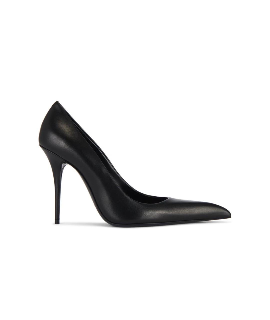 SAINT LAURENT Черные кожаные туфли, фото 7