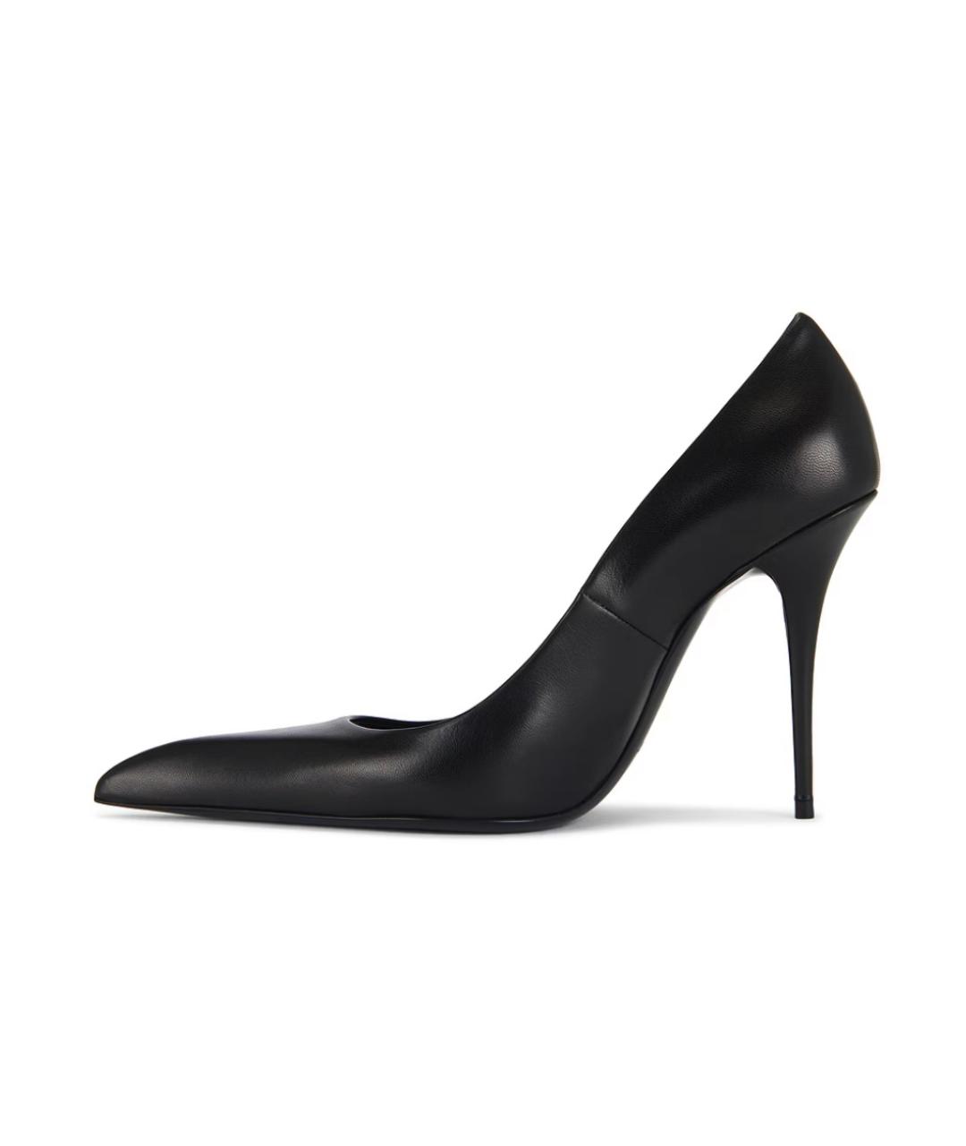 SAINT LAURENT Черные кожаные туфли, фото 6