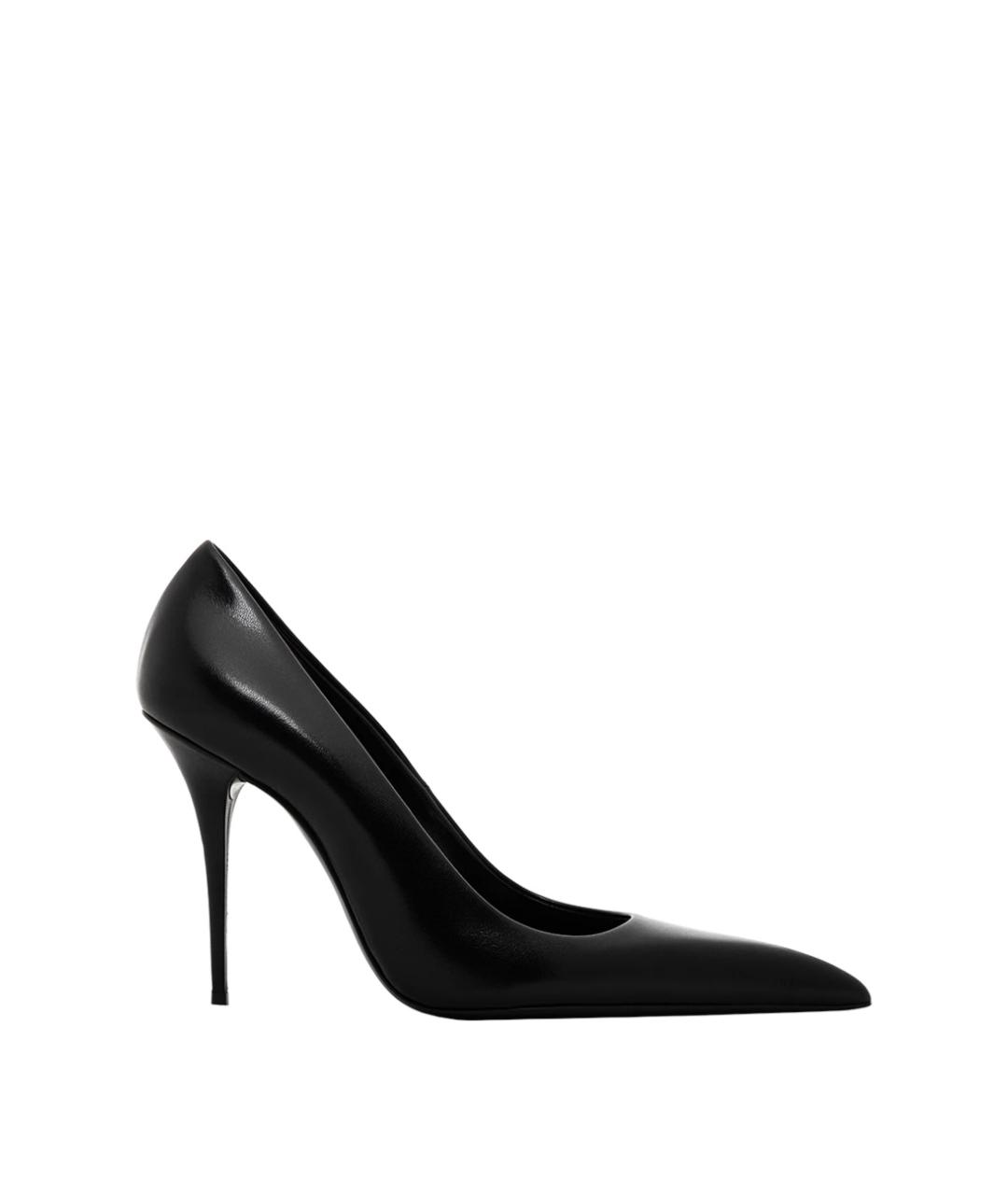 SAINT LAURENT Черные кожаные туфли, фото 9