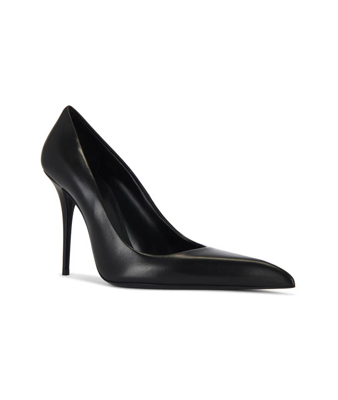 SAINT LAURENT Черные кожаные туфли, фото 4