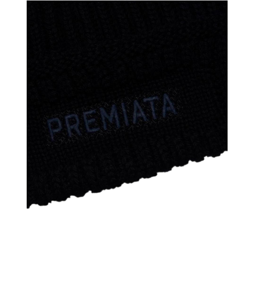 PREMIATA Черная шерстяная шапка, фото 2
