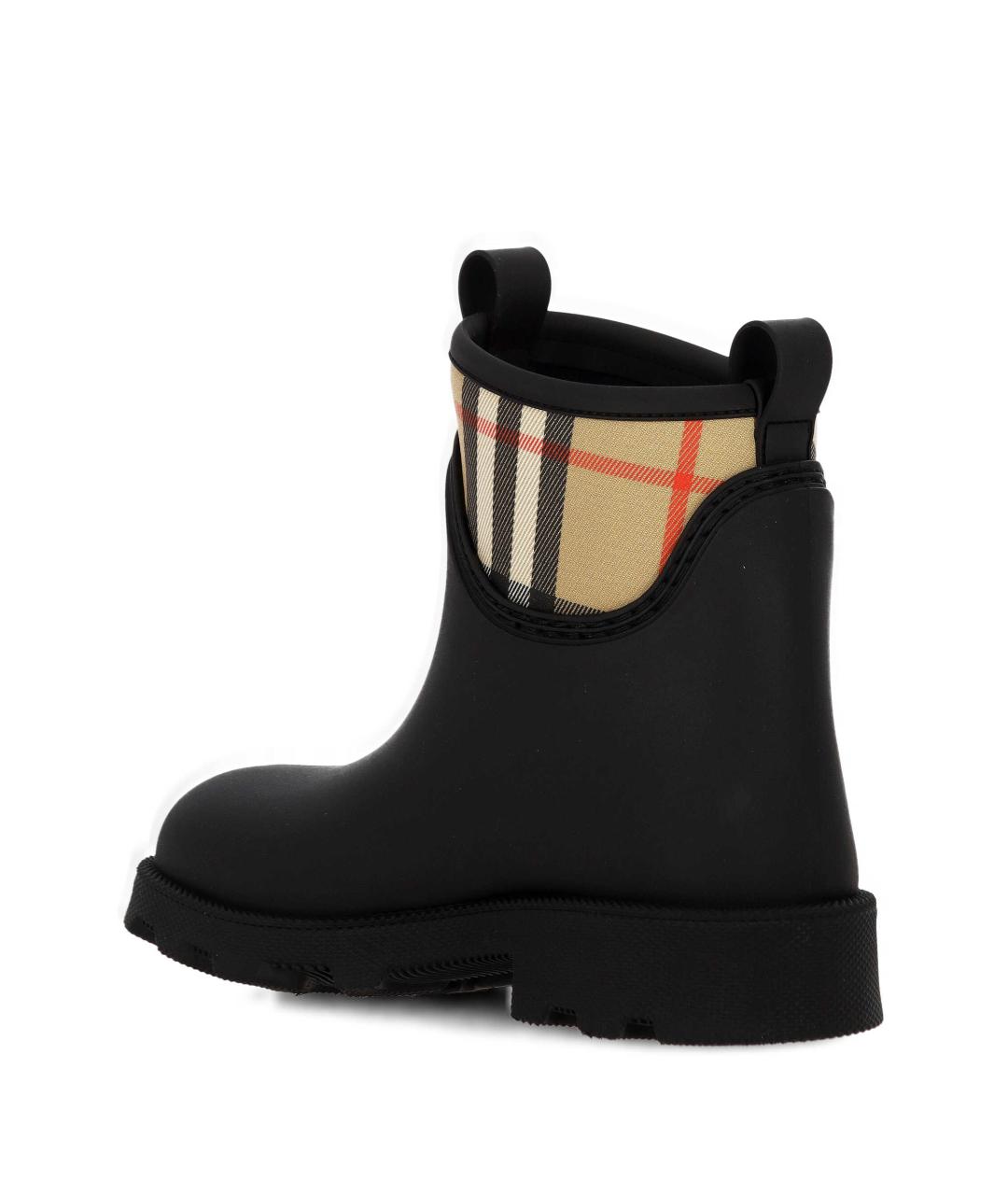 BURBERRY Черные резиновые сапоги, фото 2