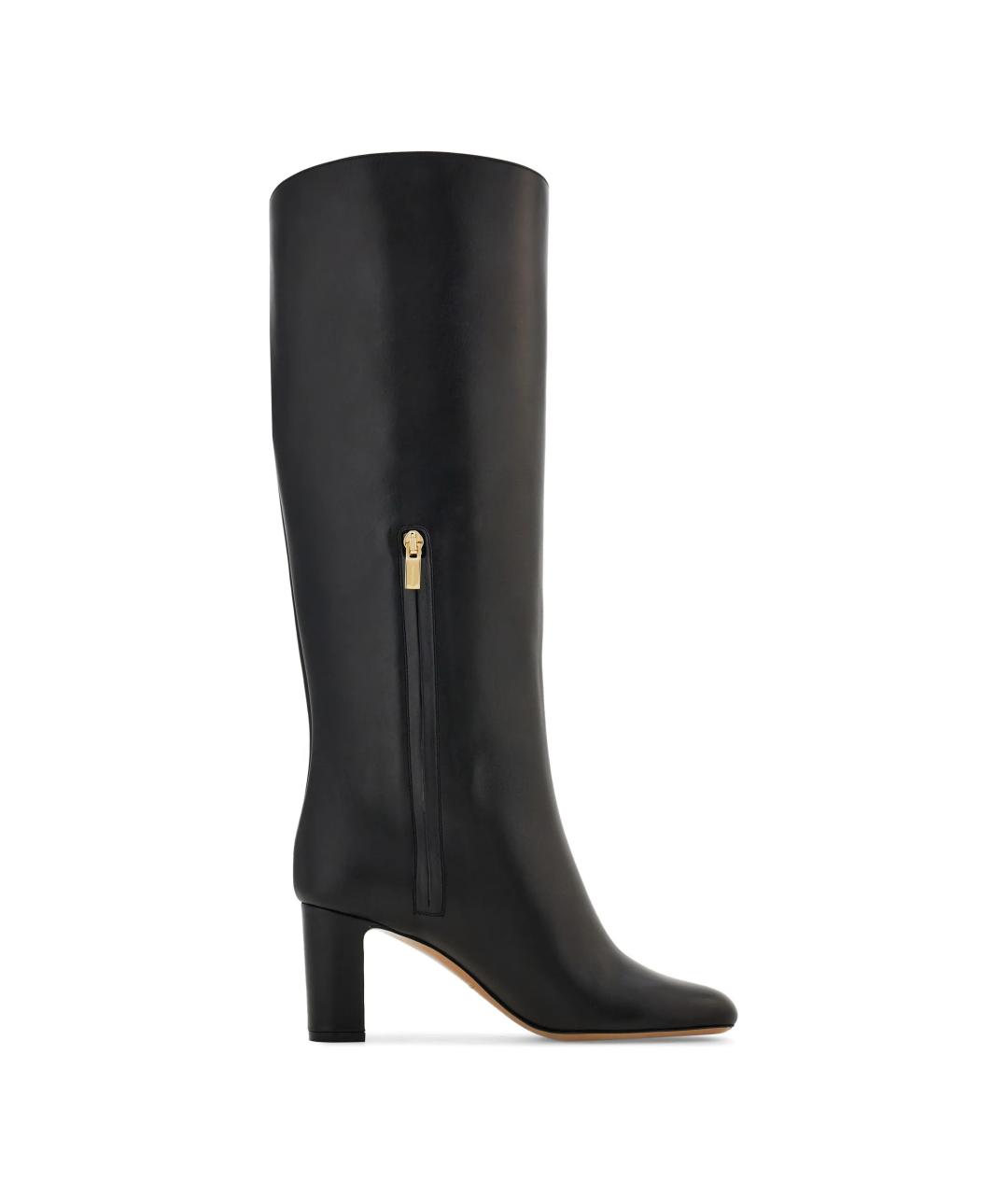 FERRAGAMO Черные кожаные сапоги, фото 5