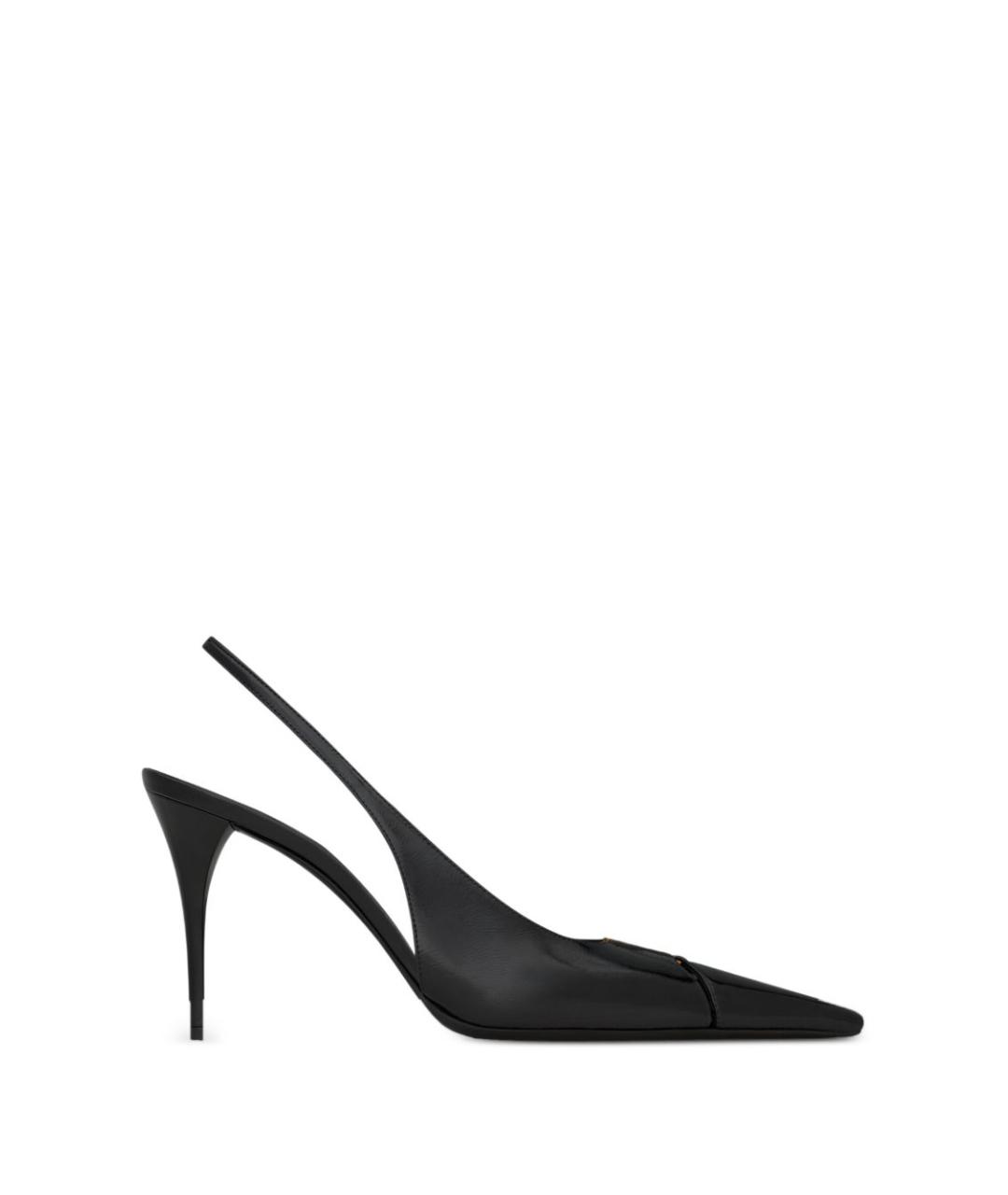 SAINT LAURENT Черные кожаные туфли, фото 4