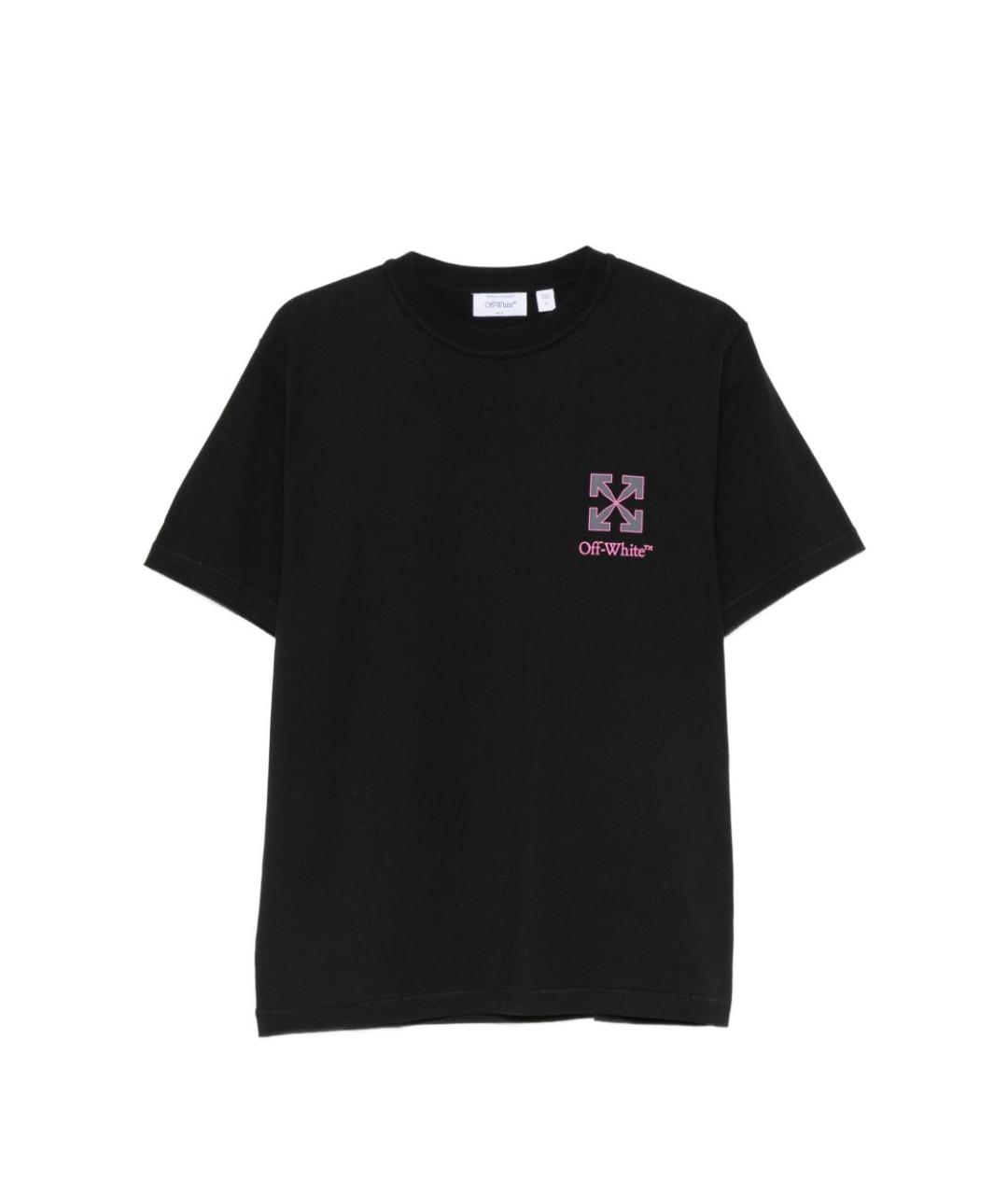 OFF-WHITE Черная хлопковая футболка, фото 1