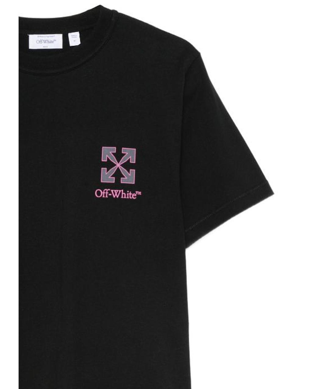 OFF-WHITE Черная хлопковая футболка, фото 2