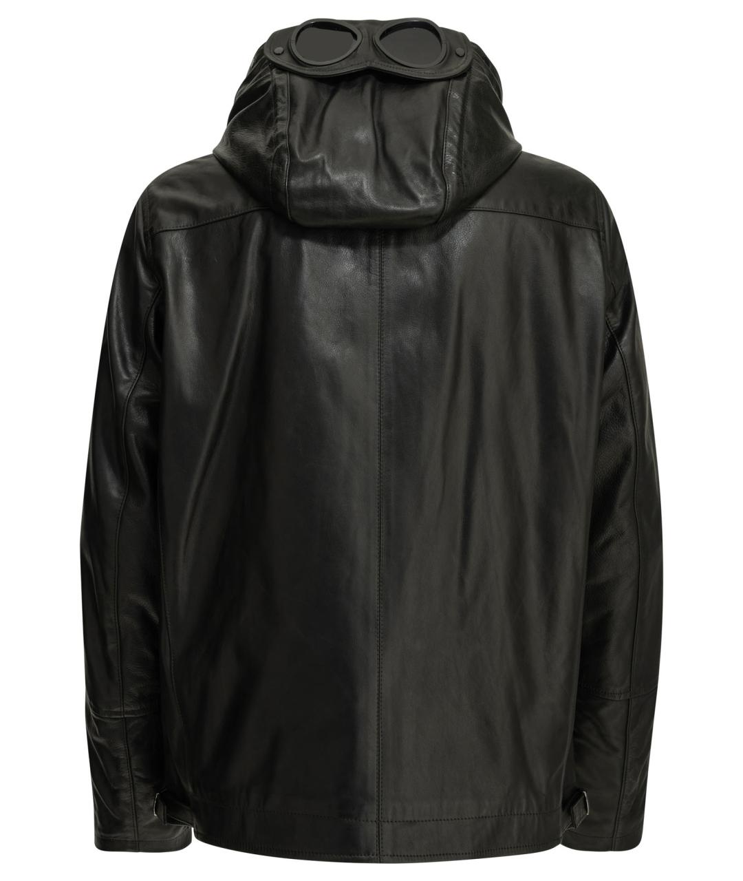 CP COMPANY Черная кожаная куртка, фото 2