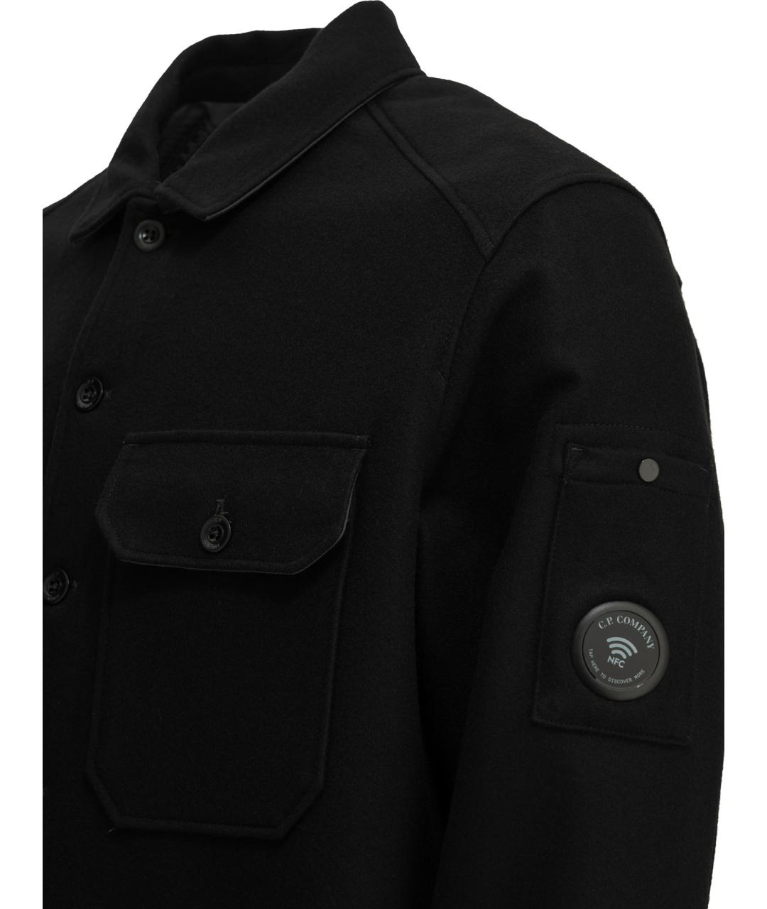 CP COMPANY Черная шерстяная куртка, фото 4