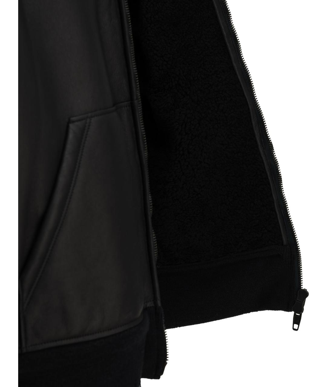 BALENCIAGA Черная кожаная куртка, фото 4