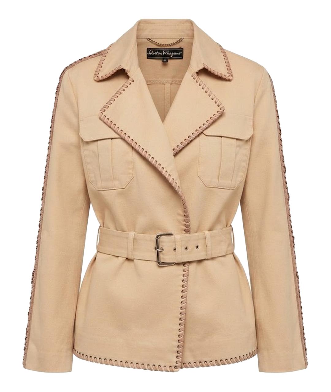 FERRAGAMO Бежевая куртка, фото 1