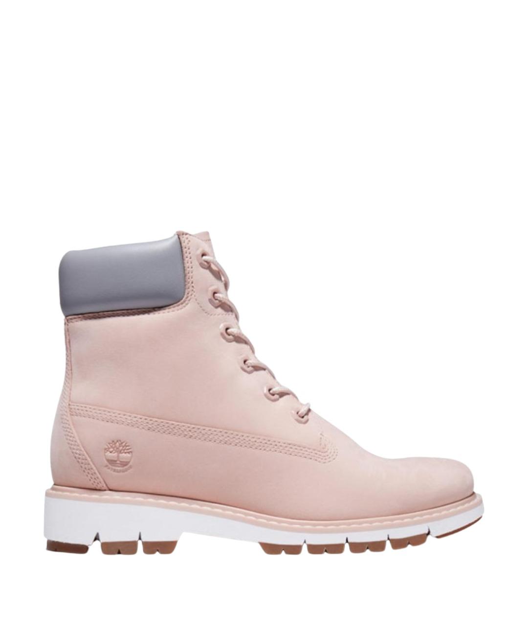TIMBERLAND Розовые нубуковые ботинки, фото 1