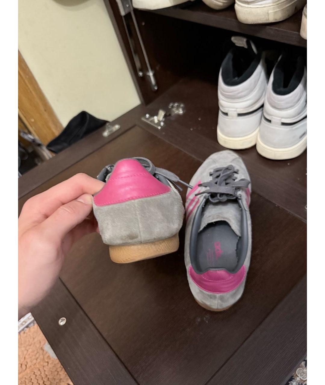 ADIDAS Серые замшевые низкие кроссовки / кеды, фото 4