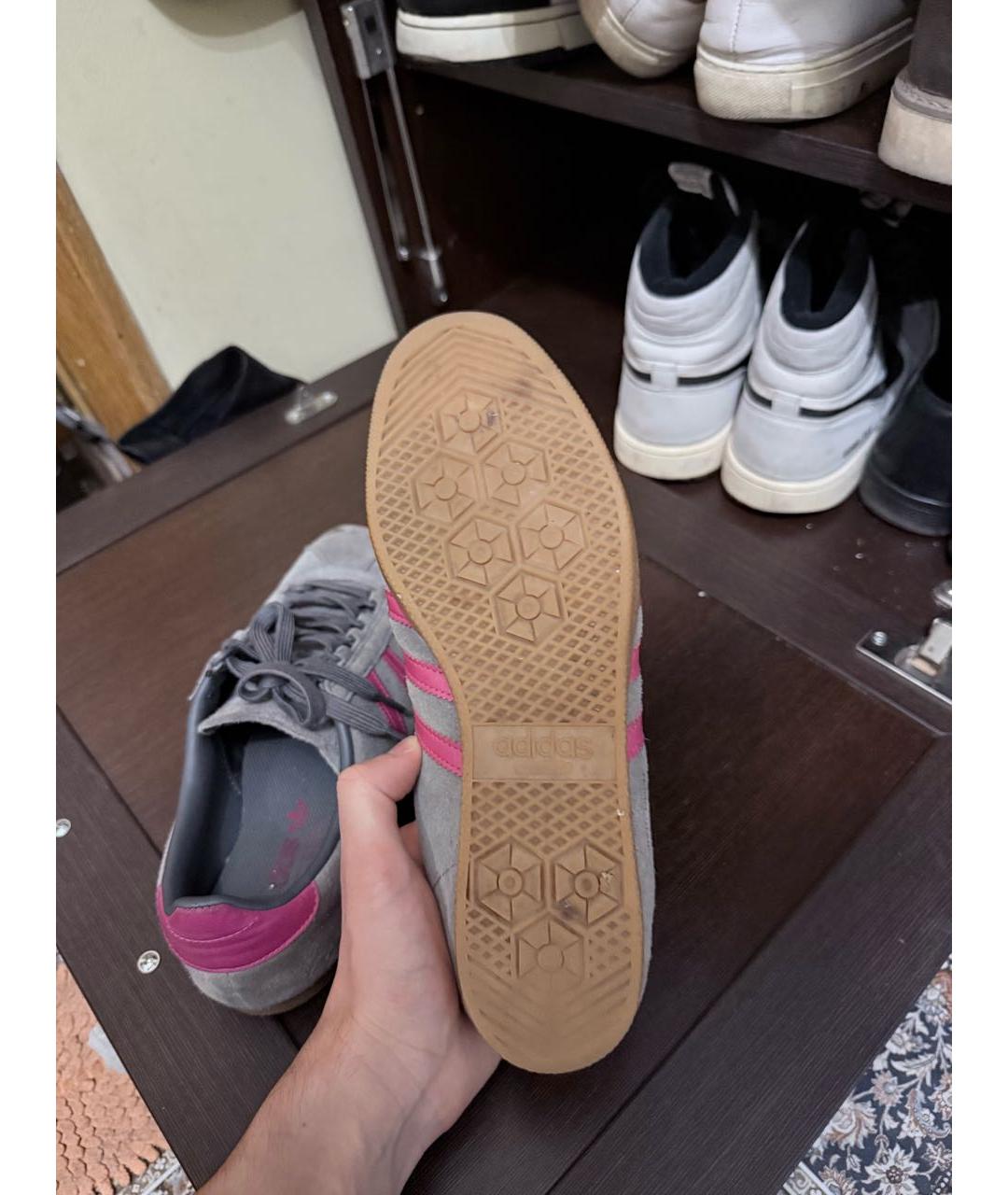 ADIDAS Серые замшевые низкие кроссовки / кеды, фото 5