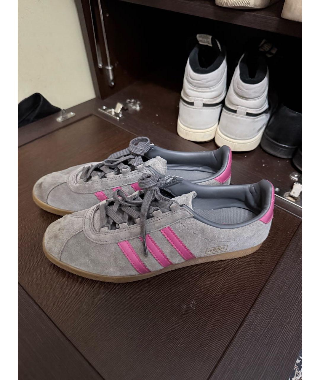 ADIDAS Серые замшевые низкие кроссовки / кеды, фото 6