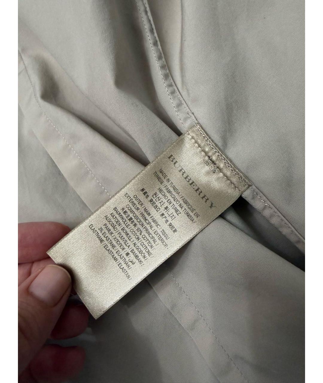 BURBERRY Бежевая хлопковая рубашка, фото 6